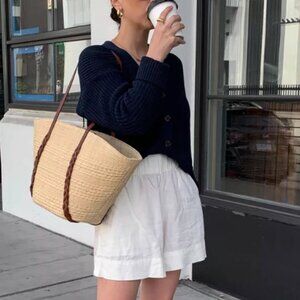 Reformation High Waist White Shorts